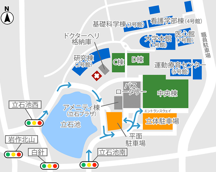 愛知医科大学病院周辺図